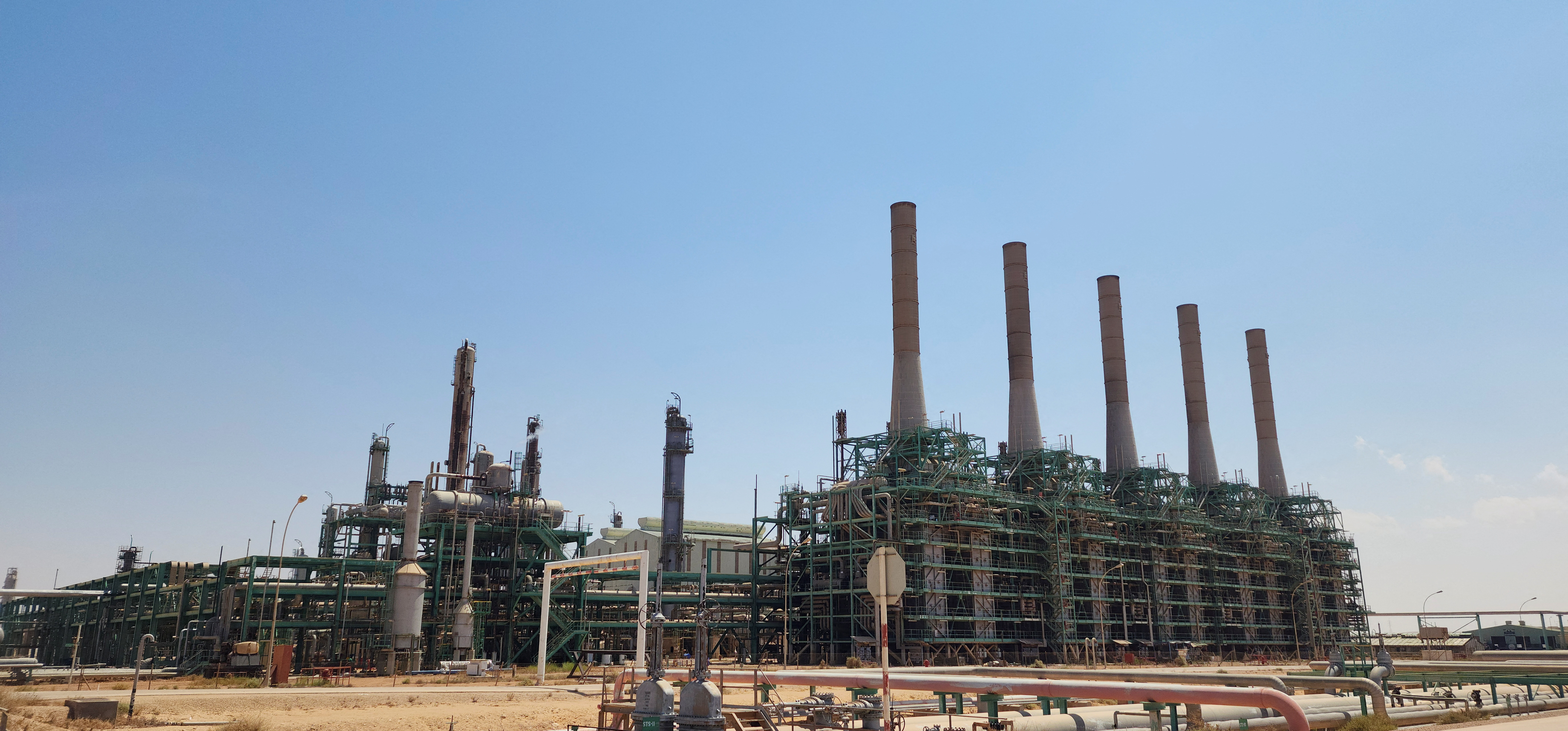 A general view of Ras Lanuf Oil and Gas Company in Ras Lanuf, Libya, August 28, 2024. REUTERS/Mohammed Al-Hadad