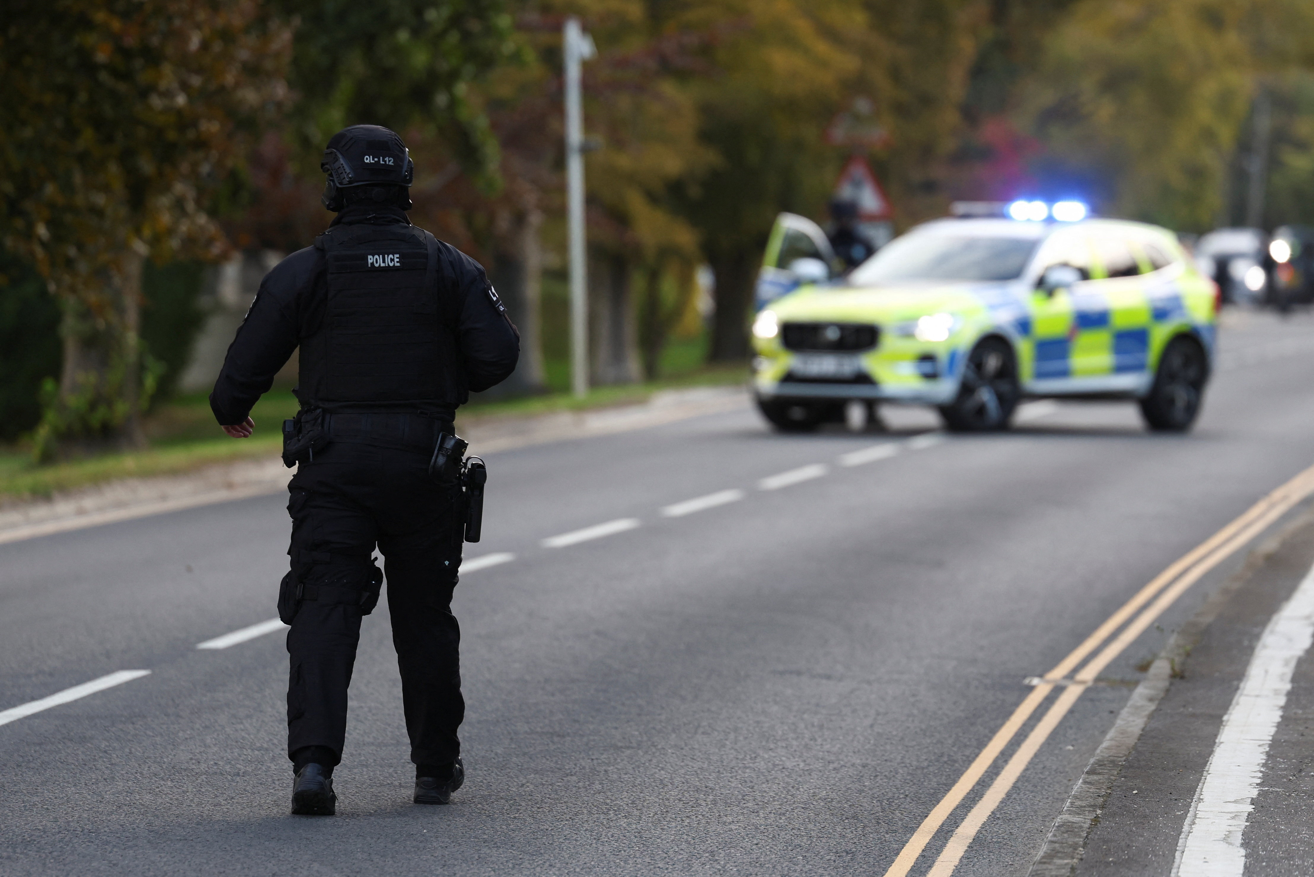UK police evacuate homes near airbase used by US