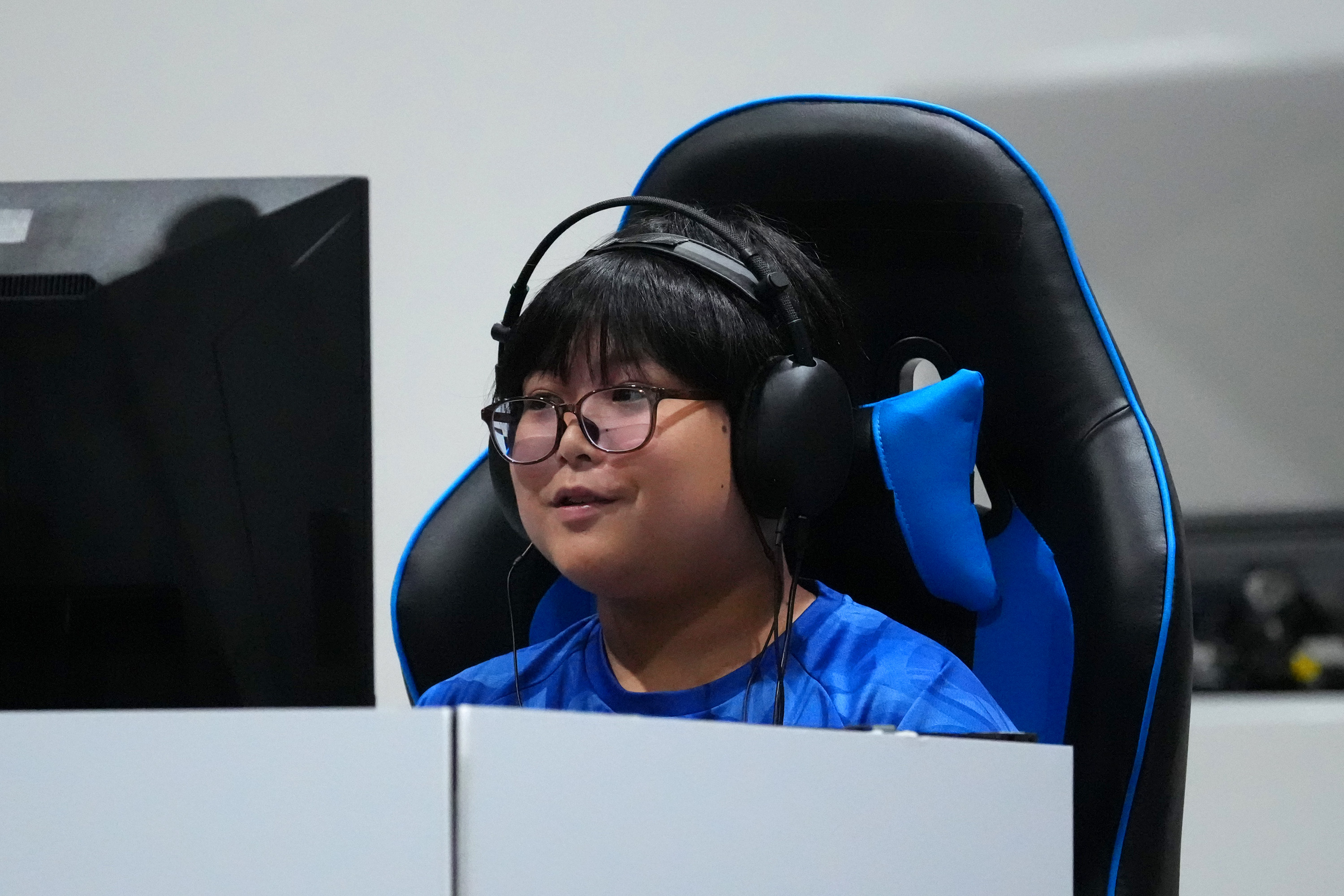 TOKONAME, JAPAN - SEPTEMBER 26: Yuki Kurihara of Japan reacts after winning the gold medal after competing in the Esports Puzzle [Puyo Puyo Champions] Gold Medal match against Dongshin Kang of South Korea on day seven of the 20th Asian Games Aichi-Nagoya at Aichi Sky Expo on September 26, 2026 in Tokoname, Aichi, Japan. Kurihara becomes the youngest gold medalist at the Asian Games at the age of 11. (Photo by Toru Hanai/Getty Images)