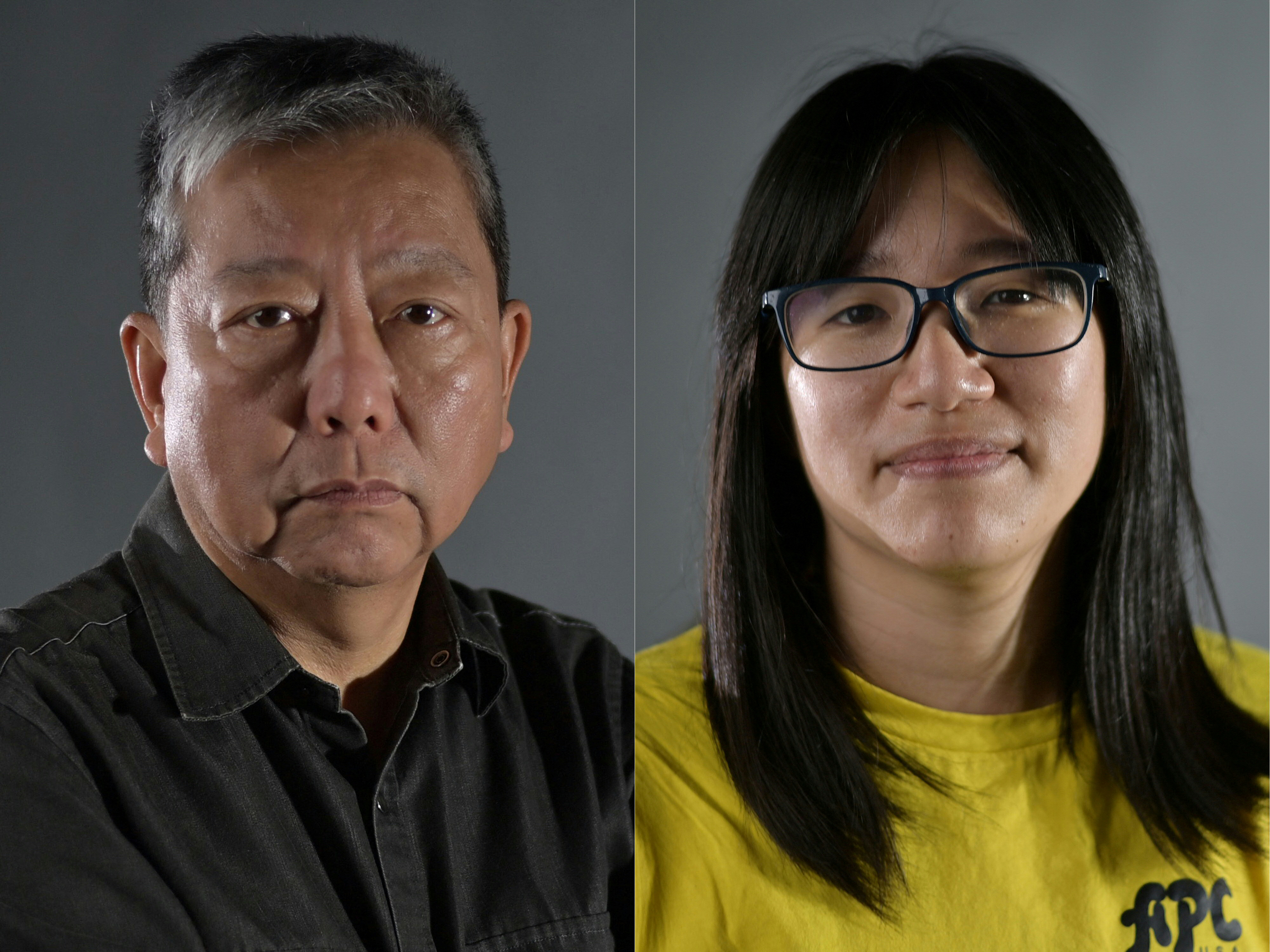 A combination of pictures shows Lee Cheuk-yan (L) and Chow Hang-tung.
