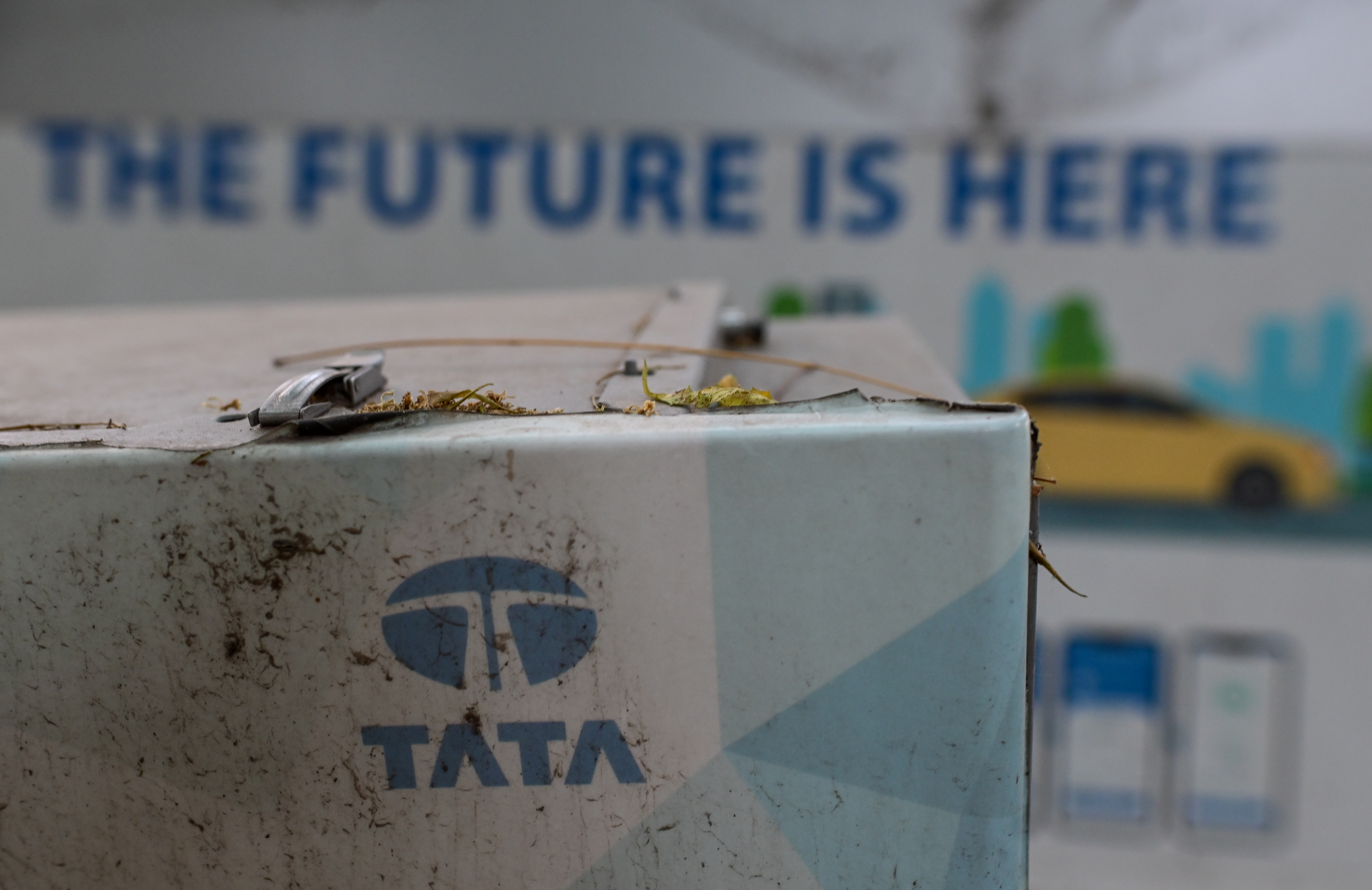 NEW DELHI, INDIA - APRIL 23: A TATA Power electric vehicle charging unit is seen at a public charging station on April 23, 2026 in New Delhi, India. India, which imports roughly 88 percent of its crude oil and had been steadily expanding purchases of discounted Iranian barrels before the conflict escalated, now faces mounting pressure to secure alternative supplies as tanker insurance costs and shipping routes through the Persian Gulf come under renewed strain. (Photo by Ritesh Shukla/Getty Images)