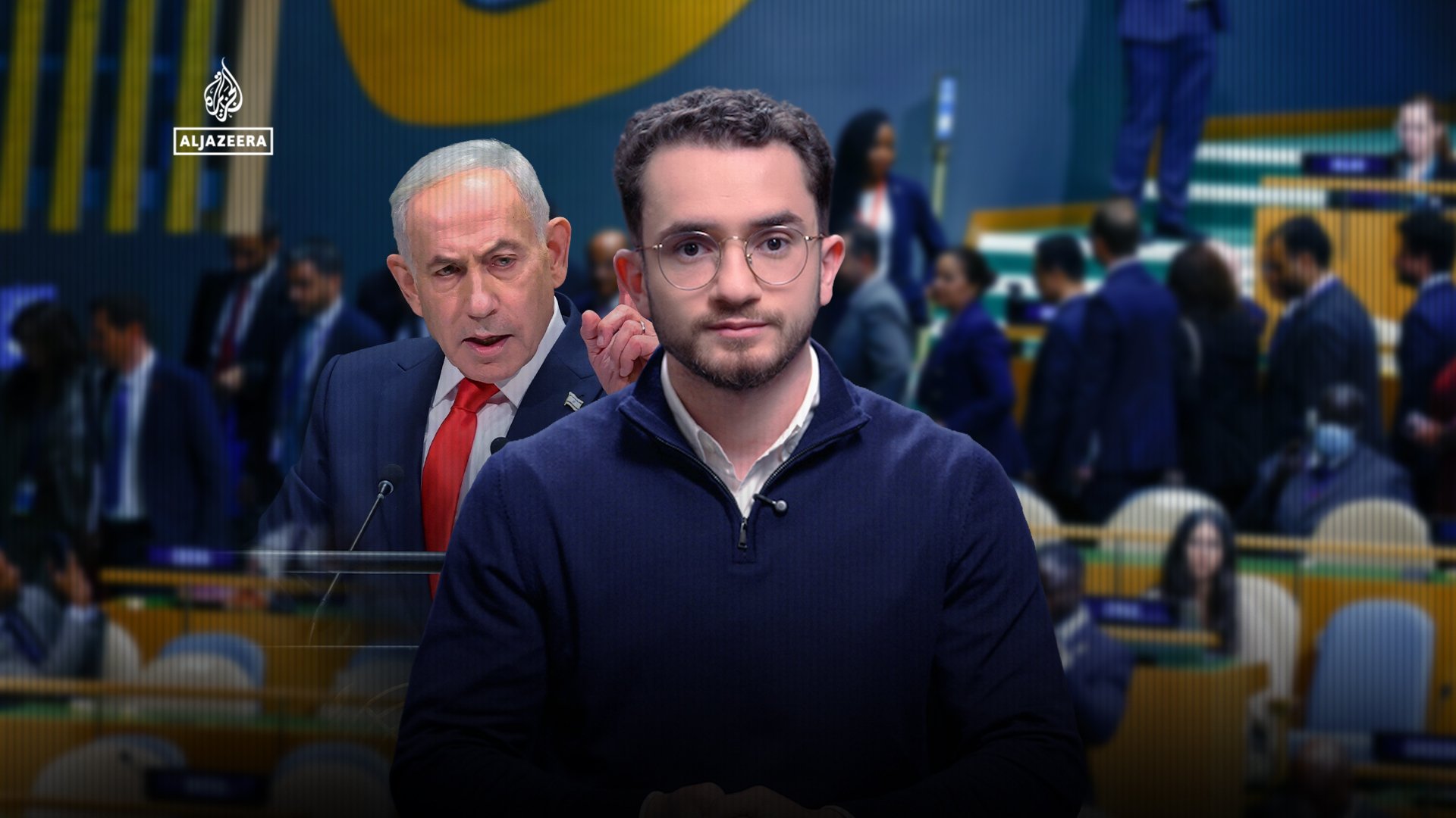 Dozens of countries&rsquo; delegations walked out of or were absent for Israeli PM Benjamin Netanyahu&rsquo;s UNGA speech. [Al Jazeera]