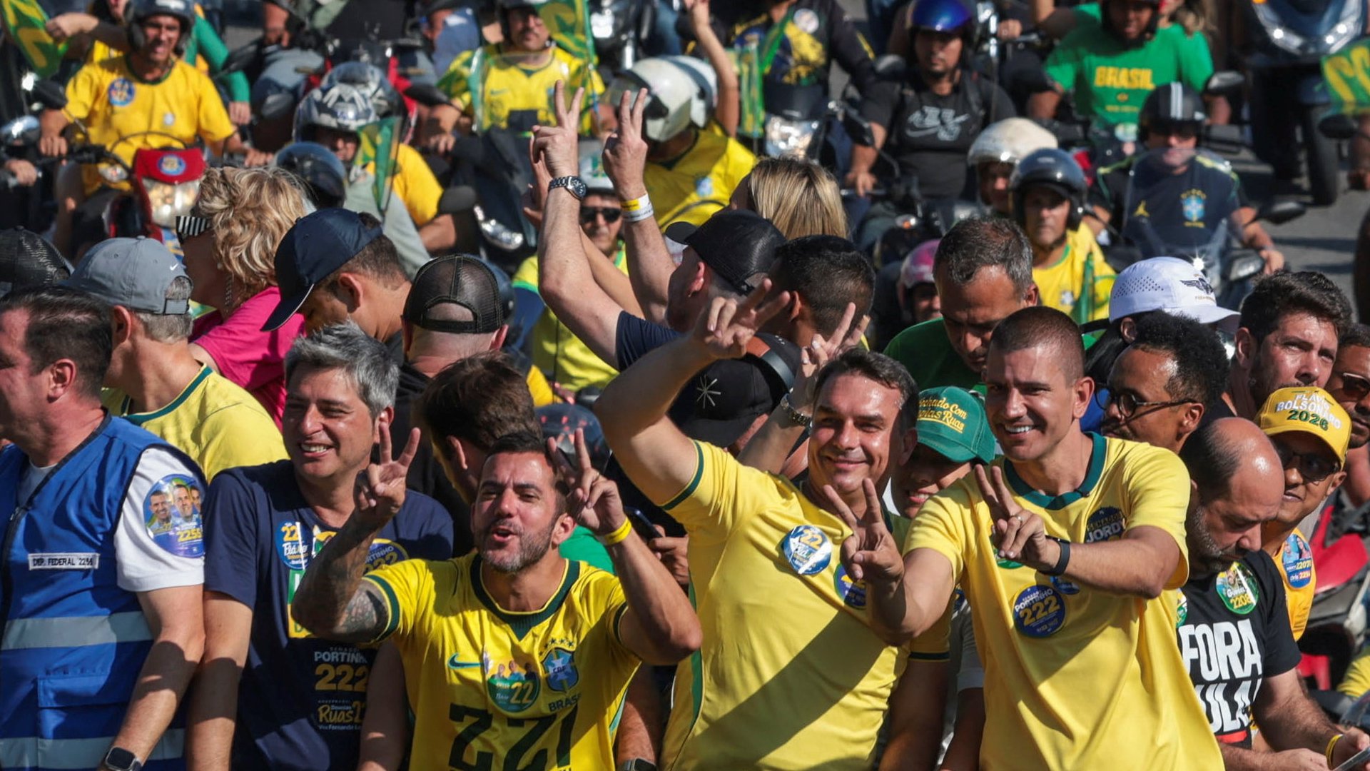 Supporters gather at rally in Brazil