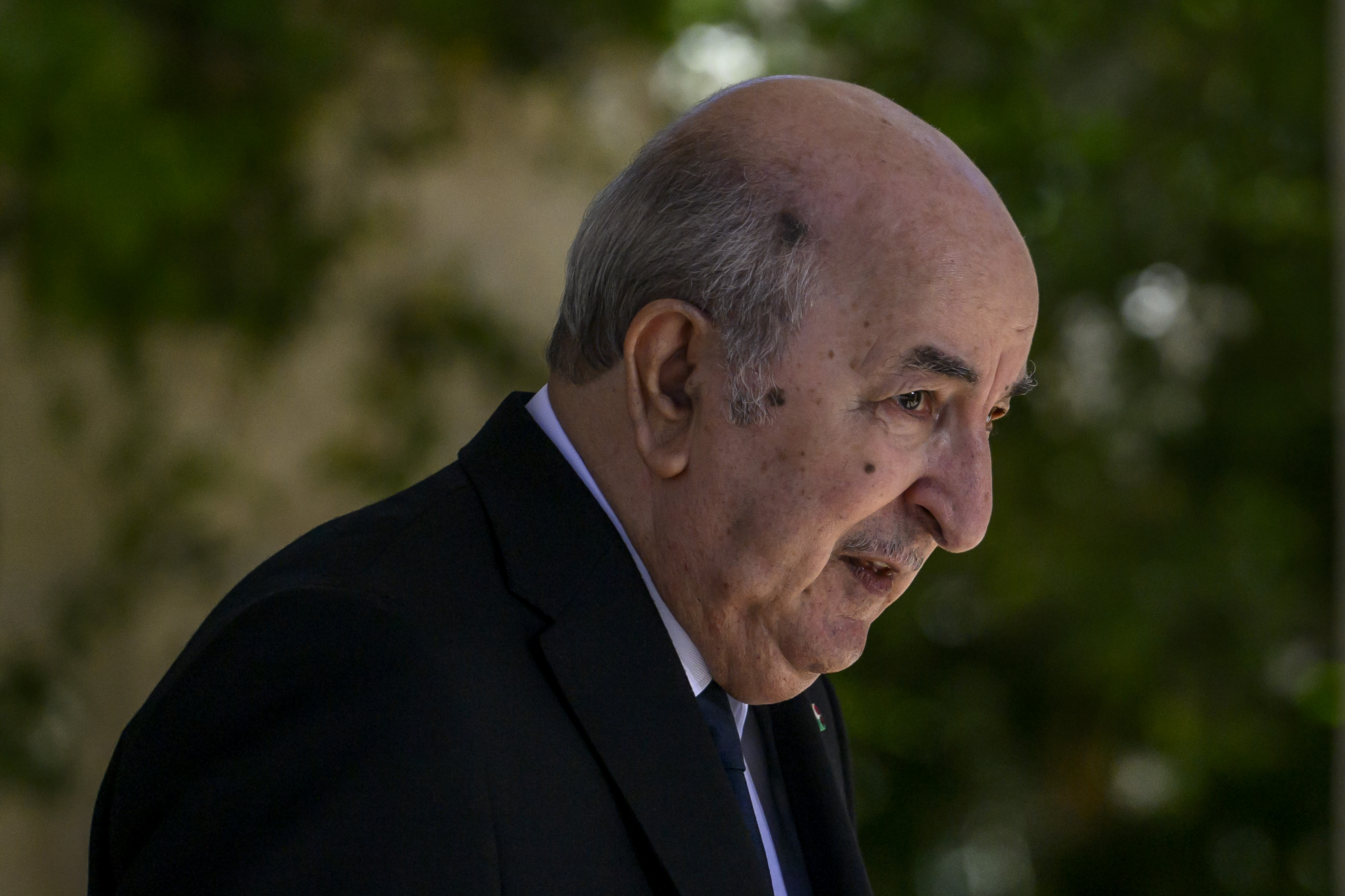 FASANO, ITALY - JUNE 14: President of Algeria Abdelmadjid Tebboune arrives at Borgo Egnazia on day two of the 50th G7 summit, on June 14, 2024 in Fasano, Italy. The G7 summit in Puglia, hosted by Italian Prime Minister Giorgia Meloni, the seventh held in Italy, gathers leaders from the seven member states, the EU Council, and the EU Commission. Discussions will focus on topics including Africa, climate change, development, the Middle East, Ukraine, migration, Indo-Pacific economic security, and artificial intelligence. (Photo by Antonio Masiello/Getty Images)